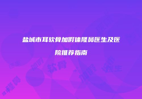 盐城市耳软骨加假体隆鼻医生及医院推荐指南