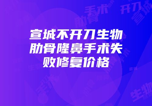 宣城不开刀生物肋骨隆鼻手术失败修复价格