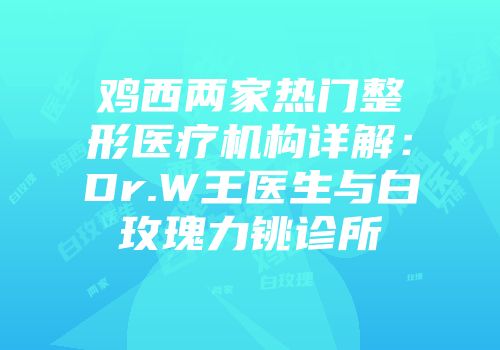 鸡西两家热门整形医疗机构详解：Dr.W王医生与白玫瑰力铫诊所