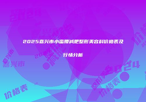2025嘉兴市小蛮腰减肥整形美容科价格表及行情分析