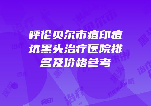 呼伦贝尔市痘印痘坑黑头治疗医院排名及价格参考