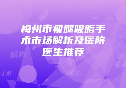 梅州市瘦腿吸脂手术市场解析及医院医生推荐