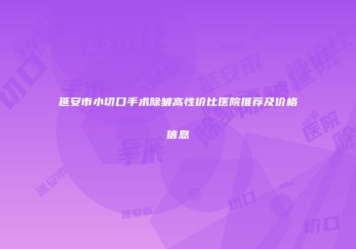 延安市小切口手术除皱高性价比医院推荐及价格信息