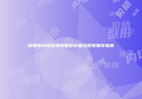 咸阳市内切缩鼻翼整形价格及医院推荐指南