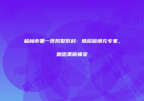 榆林市第一医院整形科：玻尿酸填充专家，助您美丽蝶变