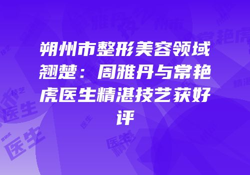 朔州市整形美容领域翘楚：周雅丹与常艳虎医生精湛技艺获好评