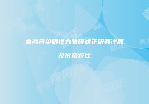 青海省单眼视力障碍矫正服务详解及价格对比