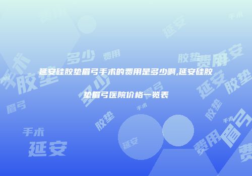 延安硅胶垫眉弓手术的费用是多少啊,延安硅胶垫眉弓医院价格一览表
