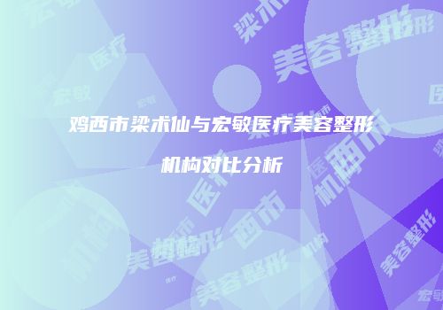 鸡西市梁术仙与宏敏医疗美容整形机构对比分析