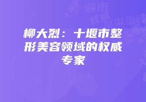 柳大烈：十堰市整形美容领域的权威专家