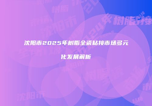 沈阳市2025年树脂全瓷粘接市场多元化发展解析