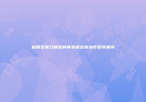 益阳五家口碑佳的青春痘去除治疗医院推荐