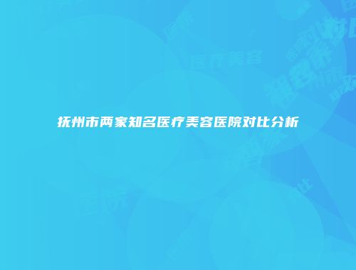 抚州市两家知名医疗美容医院对比分析