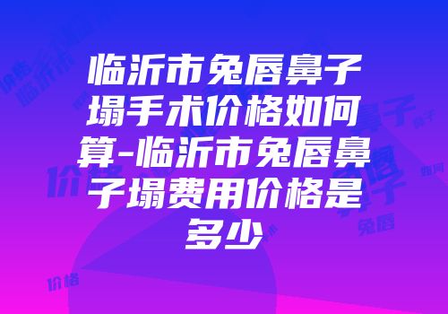 临沂市兔唇鼻子塌手术价格如何算-临沂市兔唇鼻子塌费用价格是多少