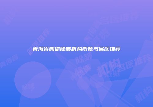 青海省嗨体除皱机构概览与名医推荐