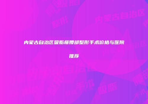 内蒙古自治区吸脂瘦腰部整形手术价格与医院推荐