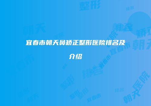 宜春市朝天鼻矫正整形医院排名及介绍