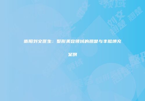 衡阳刘文医生：整形美容领域的翘楚与丰脸填充案例
