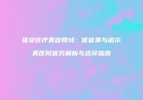 延安医疗美容领域：优优美与诺尔美医院优势解析与选择指南