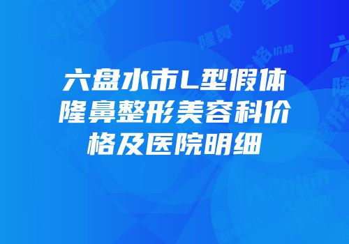 六盘水市L型假体隆鼻整形美容科价格及医院明细