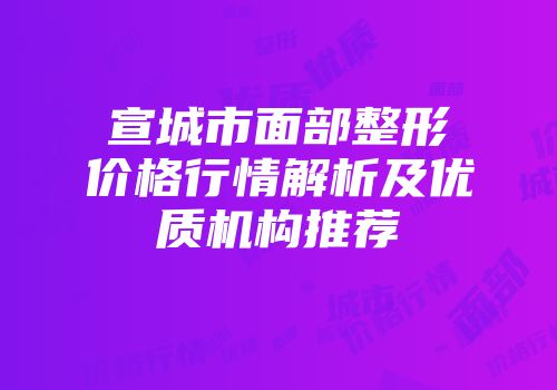 宣城市面部整形价格行情解析及优质机构推荐