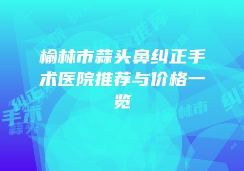 榆林市蒜头鼻纠正手术医院推荐与价格一览