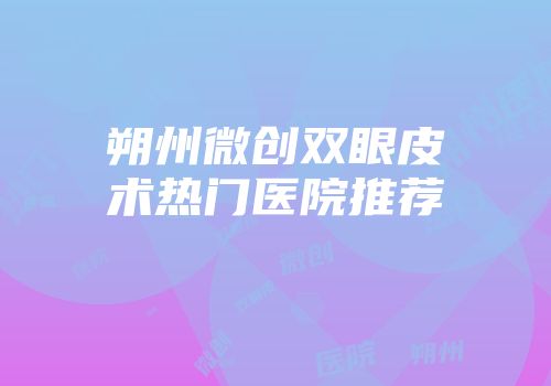 朔州微创双眼皮术热门医院推荐