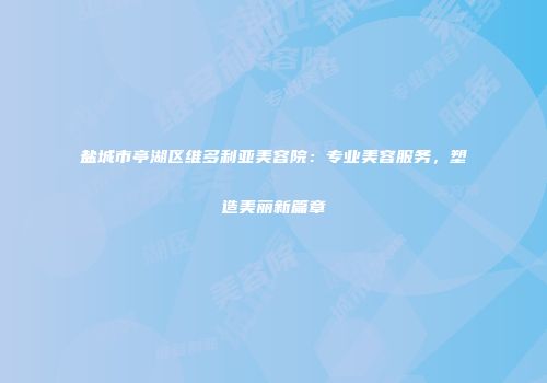 盐城市亭湖区维多利亚美容院：专业美容服务，塑造美丽新篇章
