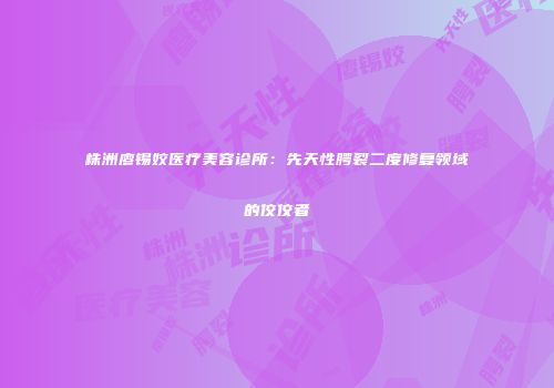 株洲廖锡姣医疗美容诊所：先天性腭裂二度修复领域的佼佼者