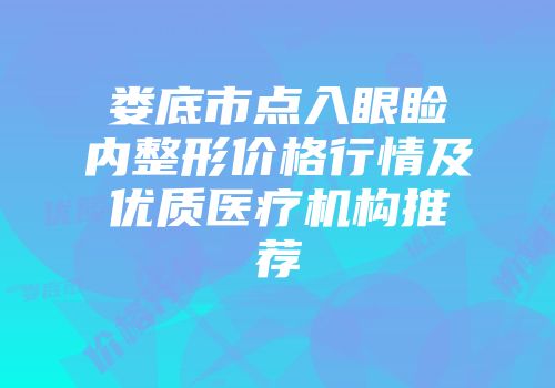 娄底市点入眼睑内整形价格行情及优质医疗机构推荐