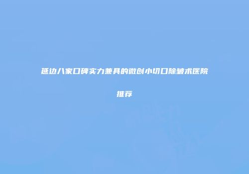 延边八家口碑实力兼具的微创小切口除皱术医院推荐