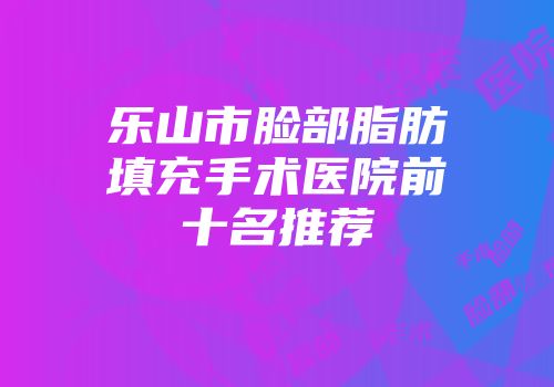 乐山市脸部脂肪填充手术医院前十名推荐