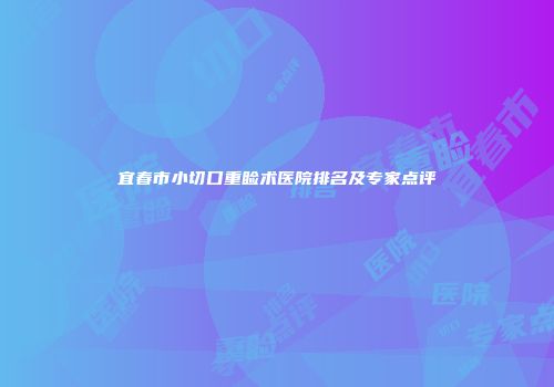 宜春市小切口重睑术医院排名及专家点评