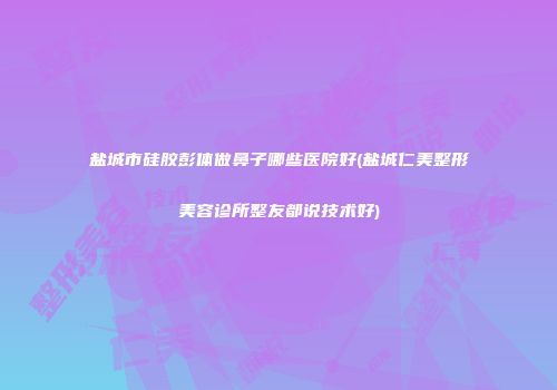 盐城市硅胶彭体做鼻子哪些医院好(盐城仁美整形美容诊所整友都说技术好)