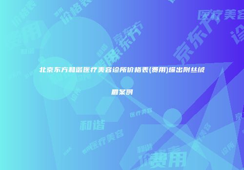 北京东方和谐医疗美容诊所价格表(费用)爆出附丝绒眉案例