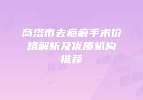 商洛市去疤痕手术价格解析及优质机构推荐