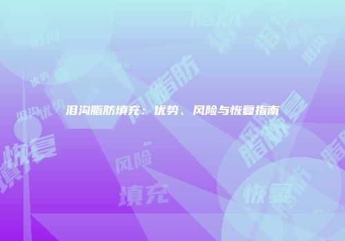 泪沟脂肪填充：优势、风险与恢复指南
