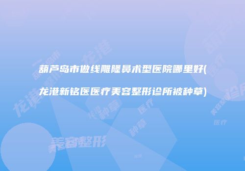 葫芦岛市做线雕隆鼻术型医院哪里好(龙港新铭医医疗美容整形诊所被种草)