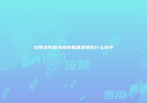资阳点阵激光皮肤重建费用在什么水平