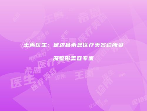 王禹医生：定边县希恩医疗美容诊所资深整形美容专家