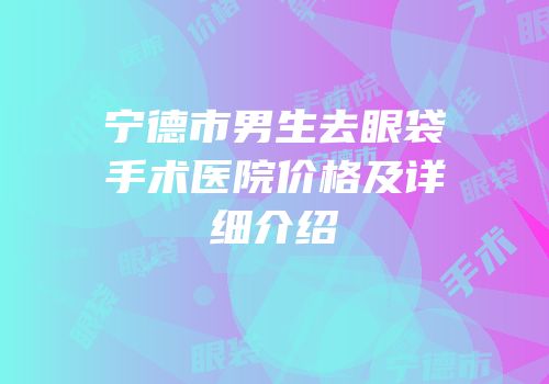 宁德市男生去眼袋手术医院价格及详细介绍