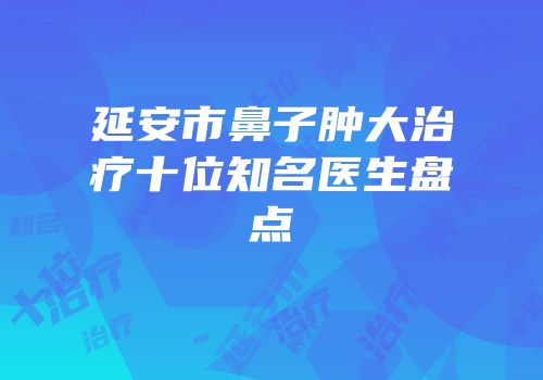 延安市鼻子肿大治疗十位知名医生盘点
