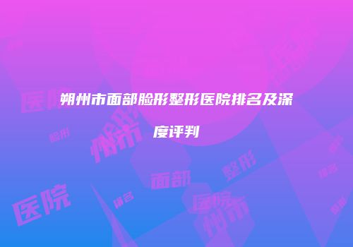 朔州市面部脸形整形医院排名及深度评判