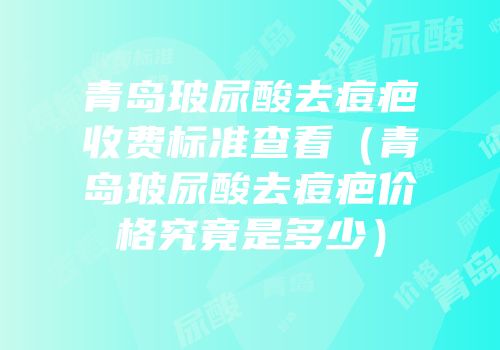青岛玻尿酸去痘疤收费标准查看（青岛玻尿酸去痘疤价格究竟是多少）