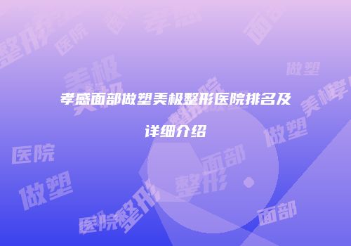 孝感面部做塑美极整形医院排名及详细介绍