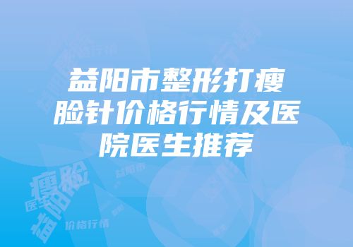 益阳市整形打瘦脸针价格行情及医院医生推荐
