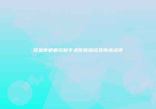 吕梁市疤痕切割手术医院排名及技术点评
