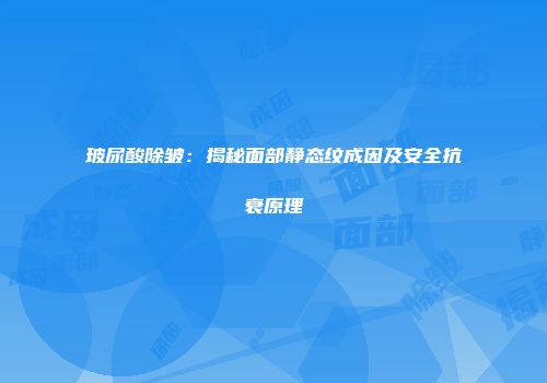 玻尿酸除皱：揭秘面部静态纹成因及安全抗衰原理