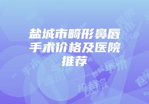 盐城市畸形鼻唇手术价格及医院推荐
