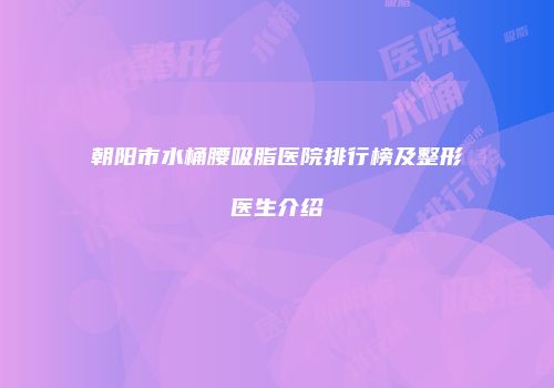 朝阳市水桶腰吸脂医院排行榜及整形医生介绍